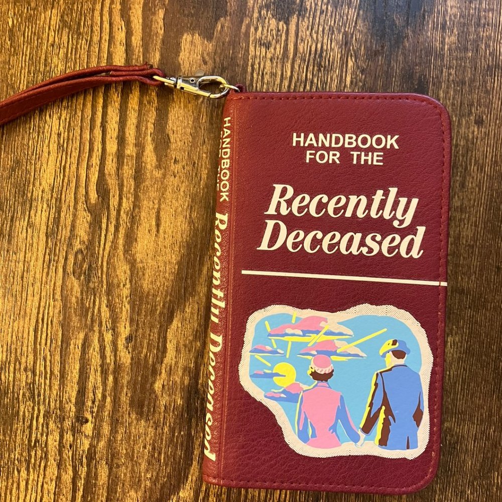 Stocking stuffer! Beetlejuice Wristlet Wallet Handbook for the Recently Deceased